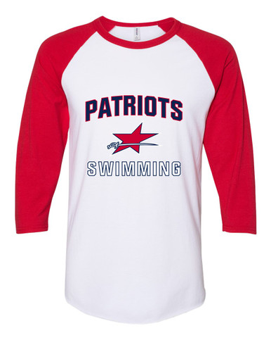 Northside Patriots Swimming Men's Baseball T-Shirt