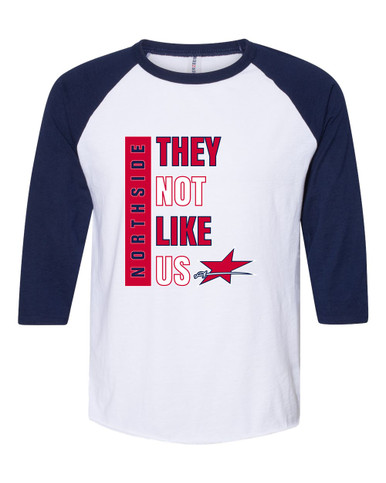 Northside Patriots They Not Like Us #1 Men's Baseball T-Shirt