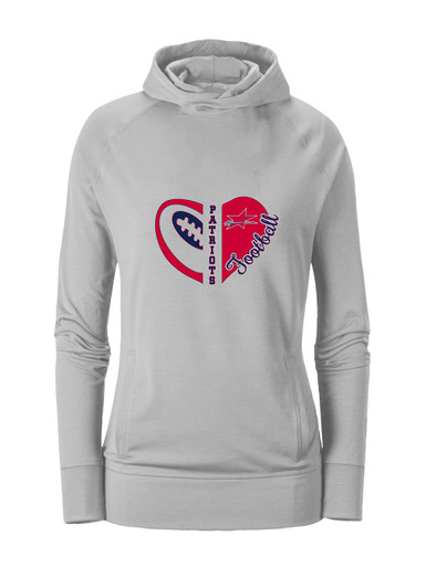 Northside Patriots Heart Football Women's Hoodie