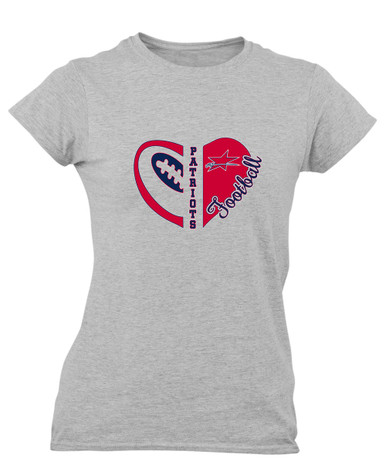 Northside Patriots Heart Football Women's Premium SS T-Shirt