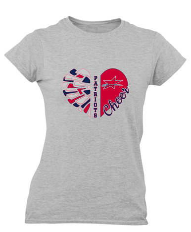 Northside Patriots Heart Cheer Women's SS T-Shirt