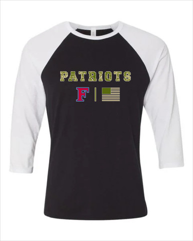 Freedom Patriots Camo Flag Men's Baseball T-Shirt