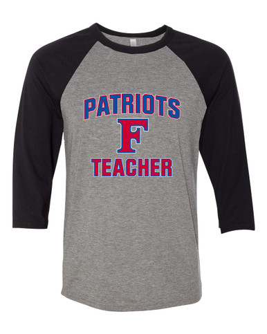 Freedom Patriots Teacher Women's Baseball T-Shirt