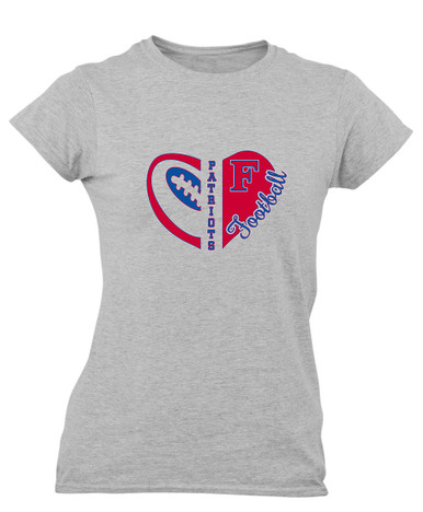 Freedom Patriots Heart Football Women's SS T-Shirt