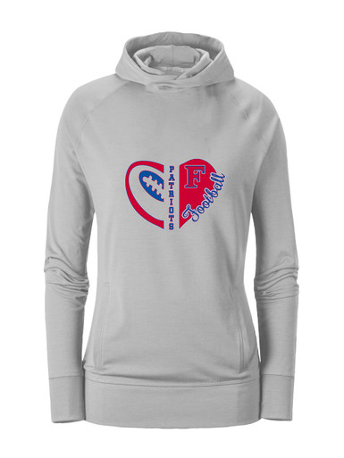 Freedom Patriots Heart Football Women's Hoodie