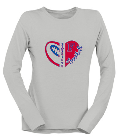 Freedom Patriots Heart Football Women's Premium LS T-Shirt
