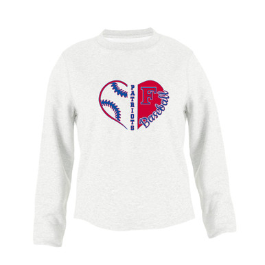 Freedom Patriots Heart Baseball Women's Sweatshirt
