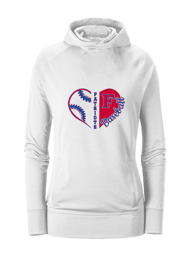Freedom Patriots Heart Baseball Women's Hoodie
