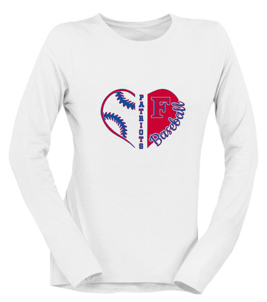 Freedom Patriots Heart Baseball Women's Premium LS T-Shirt