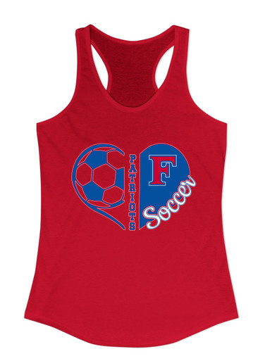 Freedom Patriots Heart Soccer Women's Tank Top