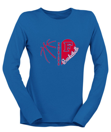 Freedom Patriots Heart Basketball Women's LS T-Shirt