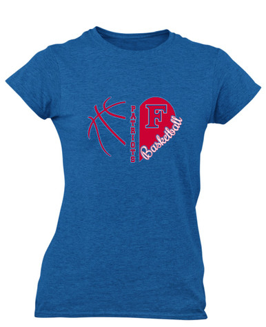 Freedom Patriots Heart Basketball Women's Premium SS T-Shirt