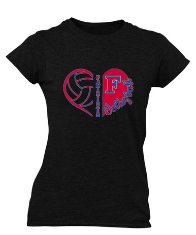 Freedom Patriots Heart Volleyball Women's Premium SS T-Shirt