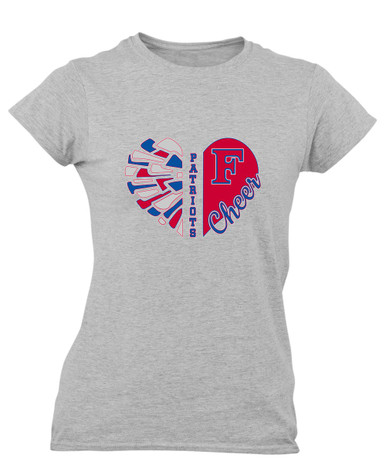 Freedom Patriots Heart Cheer Women's SS T-Shirt
