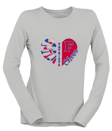Freedom Patriots Heart Cheer Women's Premium LS T-Shirt