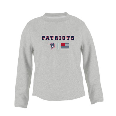 Beckman Patriots Team Colors Flag Women's Sweatshirt