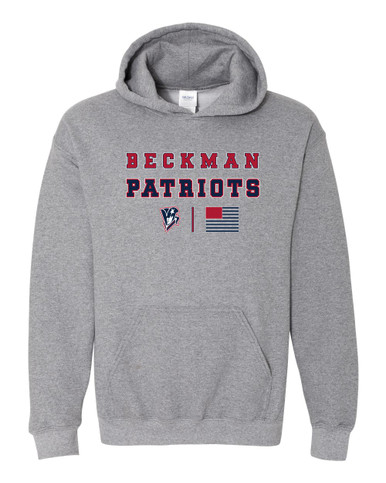 Beckman Patriots Spirit Flag Men's Hoodie