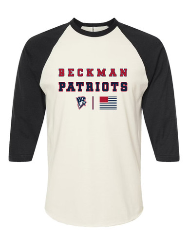 Beckman Patriots Spirit Flag Women's Baseball T-Shirt