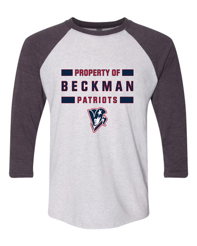 Beckman Patriots Property Of Women's Baseball T-Shirt