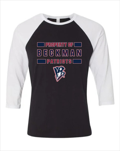Beckman Patriots Property Of Men's Baseball T-Shirt