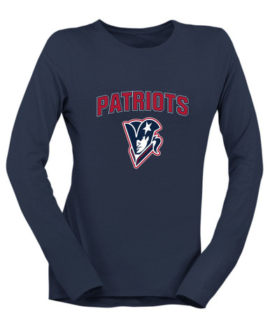 Beckman Patriots Mascot #6 Women's LS T-Shirt