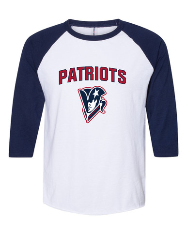 Beckman Patriots Mascot #6 Women's Baseball T-Shirt