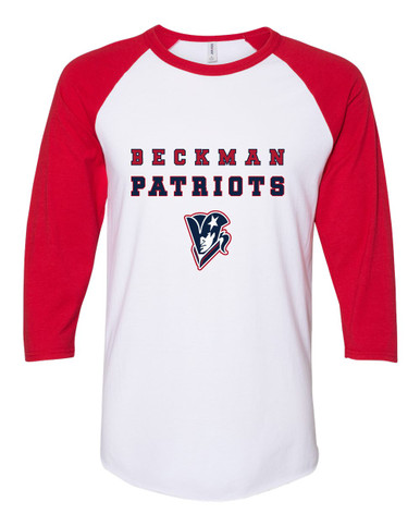 Beckman Patriots Spirit Women's Baseball T-Shirt