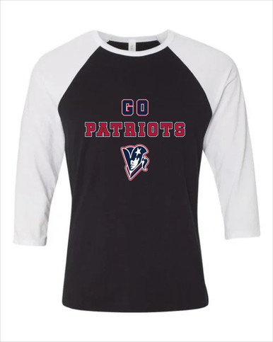 Beckman Patriots Go Team Women's Baseball T-Shirt