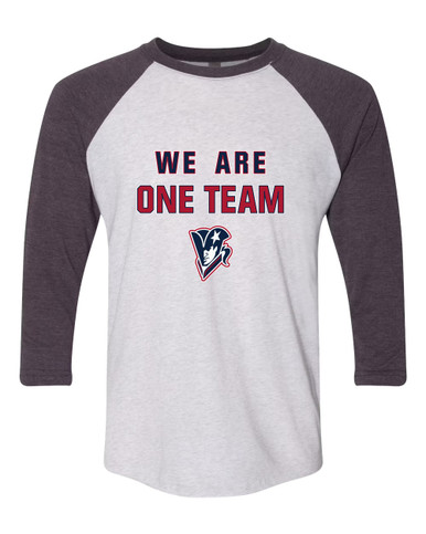 Beckman Patriots We Are One Team Women's Baseball T-Shirt