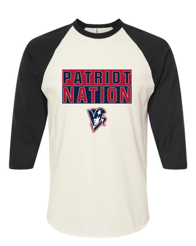 Beckman Patriots Nation #1 Men's Baseball T-Shirt