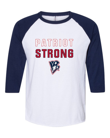 Beckman Patriots Strong #2 Men's Baseball T-Shirt
