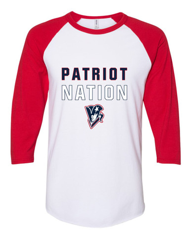 Beckman Patriots Nation #2 Men's Baseball T-Shirt