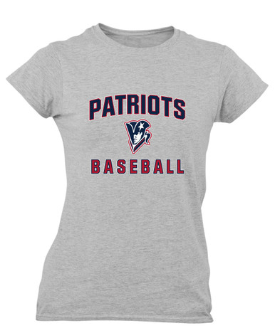 Beckman Patriots Baseball #1 Women's SS T-Shirt