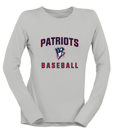 Beckman Patriots Baseball #1 Women's Premium LS T-Shirt