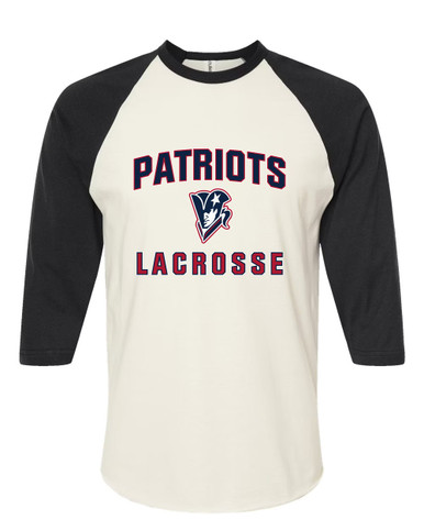 Beckman Patriots Lacrosse Women's Baseball T-Shirt