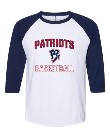 Beckman Patriots Basketball #1 Women's Baseball T-Shirt