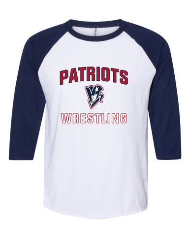 Beckman Patriots Wrestling Men's Baseball T-Shirt