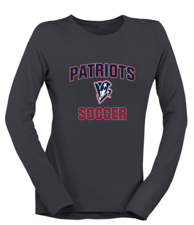 Beckman Patriots Soccer #1 Women's Premium LS T-Shirt
