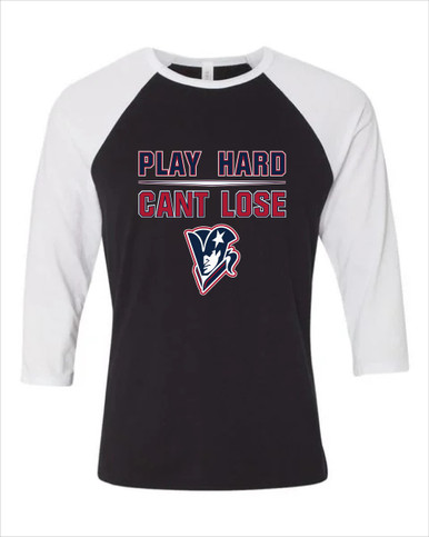 Beckman Patriots Play Hard, Can't Lose Women's Baseball T-Shirt