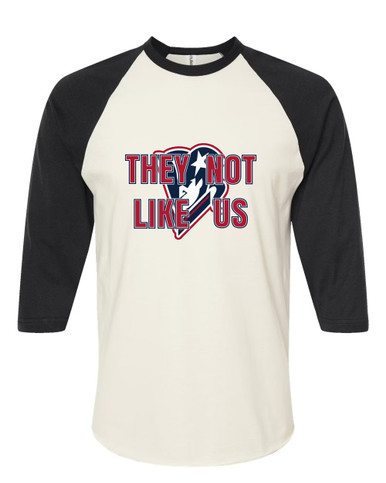 Beckman Patriots They Not Like Us #2 Women's Baseball T-Shirt