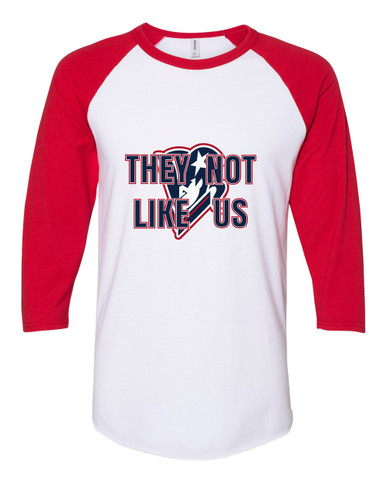 Beckman Patriots They Not Like Us #2 Men's Baseball T-Shirt