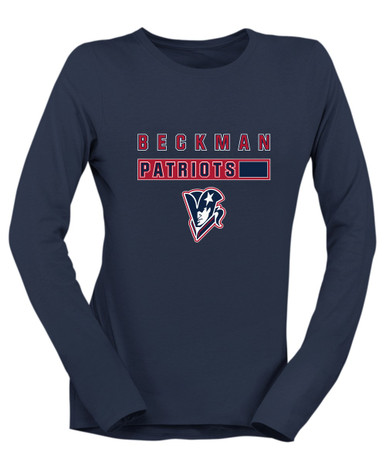 Beckman Patriots Mascot #7 Women's Premium LS T-Shirt