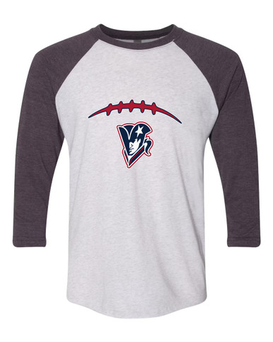Beckman Patriots Football #2 Men's Baseball T-Shirt
