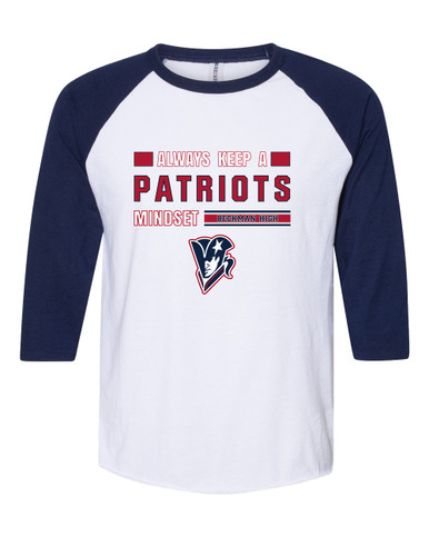 Beckman Patriots Mindset Women's Baseball T-Shirt