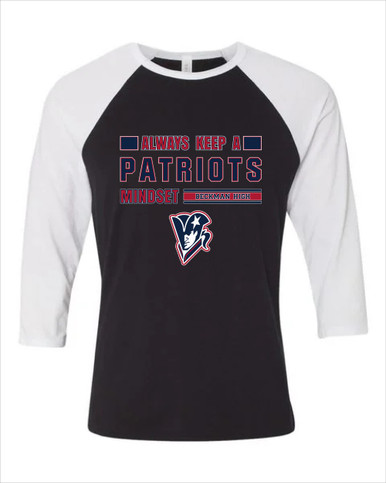 Beckman Patriots Mindset Men's Baseball T-Shirt