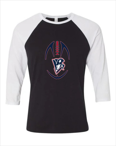 Beckman Patriots Football #4 Women's Baseball T-Shirt