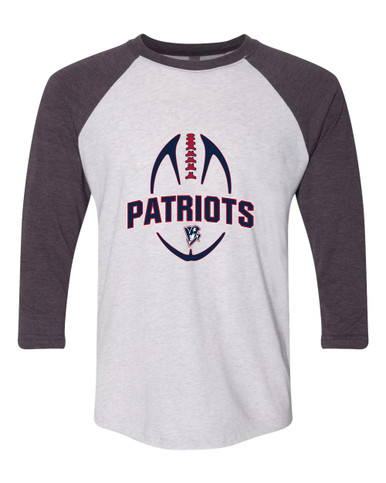 Beckman Patriots Football #5 Women's Baseball T-Shirt