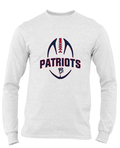 Beckman Patriots Football #5 Men's LS T-Shirt