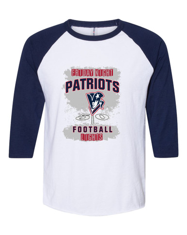 Beckman Patriots Football #6 Men's Baseball T-Shirt