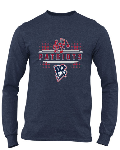 Beckman Patriots Band # 3 Men's LS T-Shirt